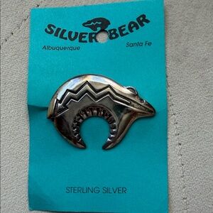 Silver Bear Sterling Silver Brooch